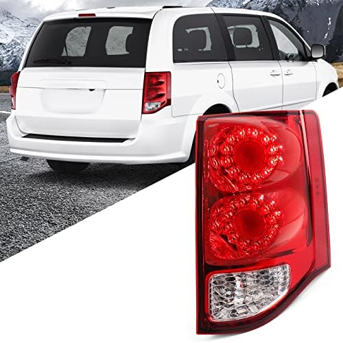 ФИОНЕ - За склопување на светлата на опашката од Dodge Grand Caravan 2011-2020 LED & Halogen Type Tail Tail Rape Задни светла Десна патничка