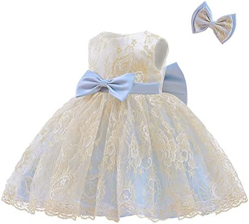 0-6T бебе девојче чипка за фустан за фустан од дете Туту наметка цветна венчаница