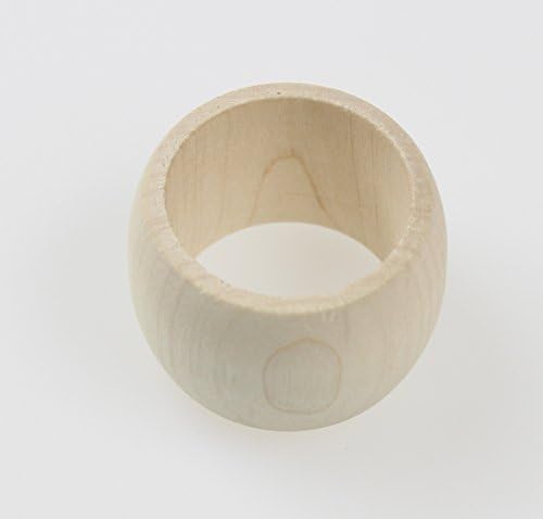 ЕФО дрвени салфетки прстени 6-парчиња поставени од дрвен прстен за салфетка