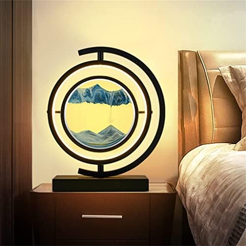 N/A LED ламба во кревет во кревет за сликање стакло стакло песочен часовник за песочна песок за менување на ноќната светлина