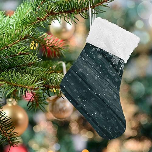 Божиќ Божиќни чорапи Божиќ со снегулки Класични персонализирани мали декорации за порибување за семејни сезонски празници за забави Декор