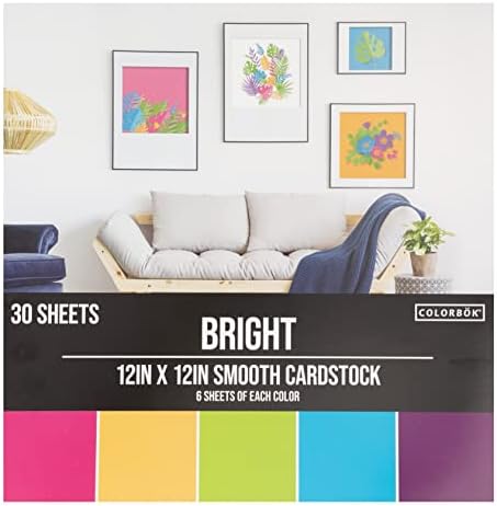 Colorbok 61308C мазна картонска хартија подлога светла, 12 x 12