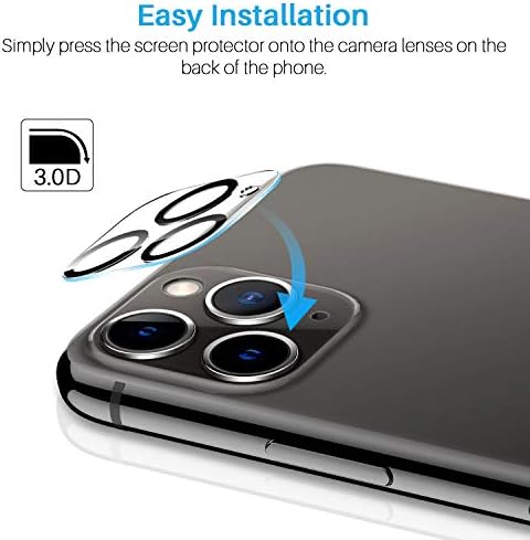 LK 3 Пакет iPhone 11 Pro Max Заштитник На Екранот &засилувач; 3 Пакет Леќа Заштитник, 9h Калено Стакло, Гребење-Доказ, Алатка За Усогласување