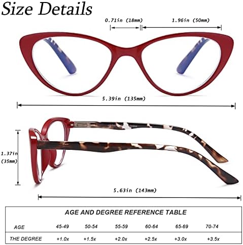Очила за очи за читање на очите со 4 пакувања за жени-Сини светло блокирајќи ги читателите со пролетни шарки, очила за читање против
