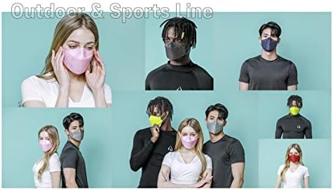 Атмос нега на модна маска за лице - 5 парчиња 3Д 4 -слоеви филтри за заштита на дишење безбедност за покривање на возрасни жени мажи