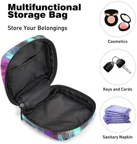 Оријукан санитарна торба за складирање на салфетка, преносна менструална подлога за патенти, торбичка за складирање на тампон за жени девојки, модерна апстрактна ?