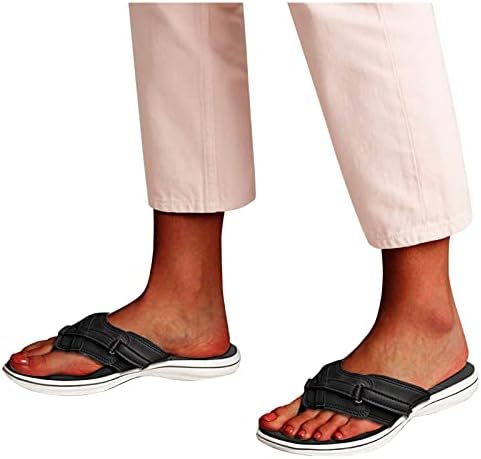 Флип апостолки за жени плажа удобна мода обична цврста боја рамна затворена внатрешна отворена влечки сандали нејасни внатрешни облачни чевли