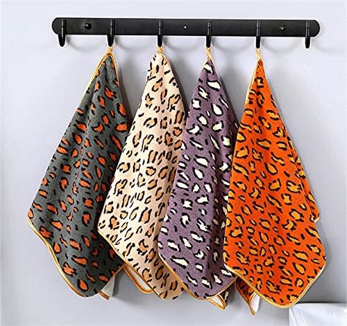 Jeusdf леопард печати преклопна крпа за бања за возрасни кујнски сад за миење садови Абсорбента за брзо сушење на косата за коса