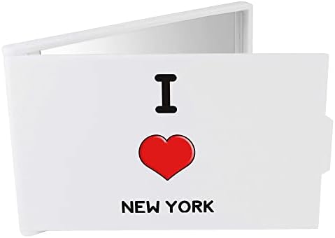 Azeeda „Јас го сакам Newујорк“ компактен/огледало за шминка за патување/џеб