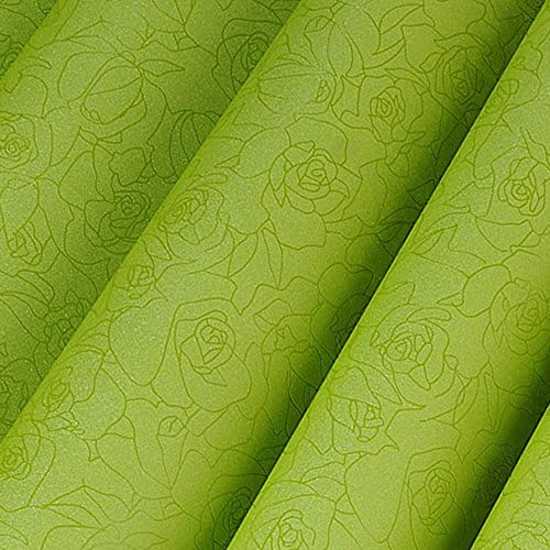 Yifely Easy Install Greated Green Green Rose самолепливи фиоки за фиоки PVC PRC Protect Haper, 23-инчи до 19,7 метри