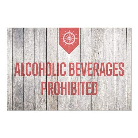 CGSignLab | Забрането алкохолни пијалоци -аутично дрво Влечење на прозорецот | 30 x20