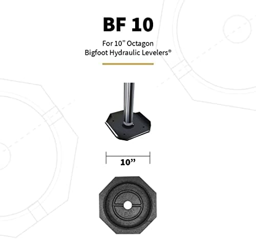 Snappad BF трајно прицврстено RV израмнување на приклучокот за нозе за слетување на октагон од 10 инчи од 10 инчи