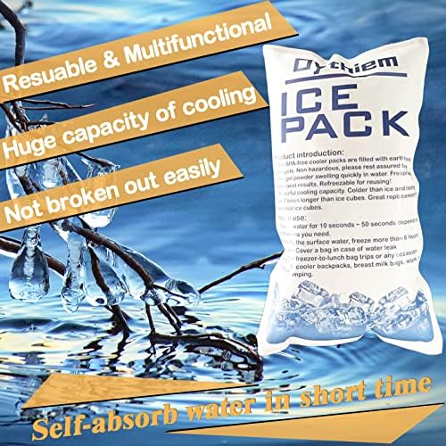 Othiem за еднократно ледено пакување преносен леден пакет за деца возрасни торба за ручек, морска храна, храна за месо, ладилна торба за доење,