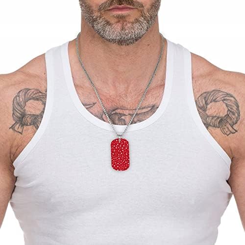 Ѓердан со бели црвени точки, персонализиран приврзок прилагодлив накит за забава за домашно патување