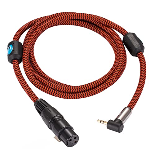 Кондензатор Микрофон Агол на кабел Мини Jackек 3.5 машки до XLR 3 пин Femaleенски компатибилен со компјутерски кабел за миксер за мобилен звук
