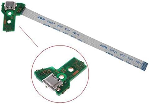 JVSism USB Подложен одбор за полнење за контролор JDS-055 PS4 со кабел од 12 пински Flex