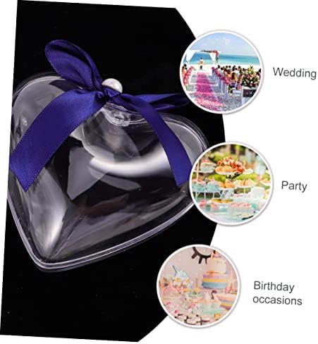 Абаодам 5 Еез Транспарентни Свадбени Бонбони Во Облик На Срце Кутија За Свадба Кутии За Свадба Кутии За Подароци За Чоколадни Бонбони