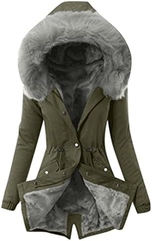 Женски зимски палта, плус големина со долги ракави класични палта за дами плажа зимски меки дуксери, страшна јакна, дебела удобна