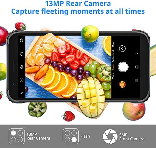 Blackview Rugged Smartphone BV4900Pro, 7 GB+64GB/SD 256GB 4G Dual SIM Отклучени мобилни телефони, IP68 Водоотпорен Android 12