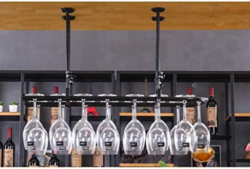 Омонс за вино лавици Бар декор дома метална вино држач за стакло - Под решетката за матични производи за висина, за кујна/бар/паб/60см