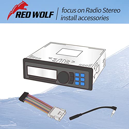 Red Wolf Radio Wirning Harness Конектор компатибилен со Mazda 2001-2017 Miata MPV Protege Car Stereo Wire Wire Harness Адаптер за