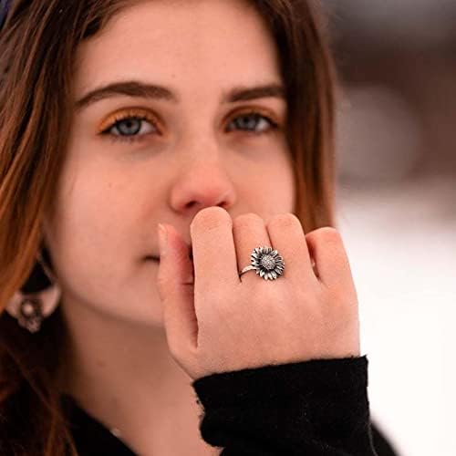 Гроздобер сончоглед дами ringвонат за жени ангажман прстен накит подароци гроздобер накит