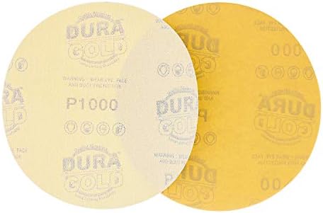 Dura -Gold 6 PSA дискови за пескарење - 1000 решетки и 6 PSA DA Sander Поддржувачка плоча