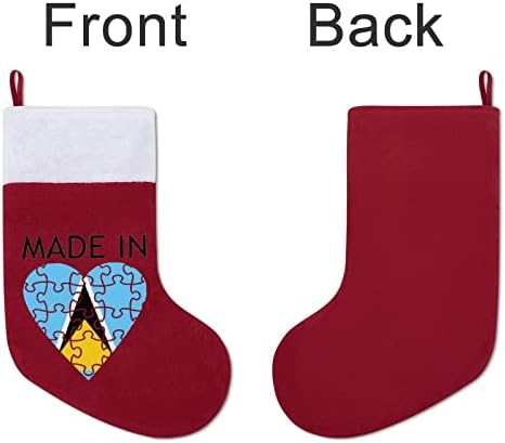 Направено во Луција Божиќно порибување Божиќни чорапи за торбички за кутии Божиќни декор
