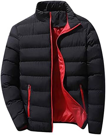 Uofoco јакни за есенска зимска зима цврста боја поштеди преголема загреана јакна за пакувања за машка лесна палто