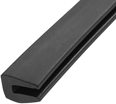Metallixity Edge Trims 1PCS, PVC U каналот се вклопува 0,8-1,5 mm работ на заптивката - за прозорецот за домашни врати, црно