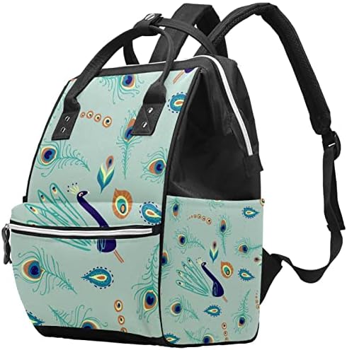 Насликана ранец на лаптоп со глави на лисици за жени, пелена торба ранец за патувања торбички од колеџ ранец