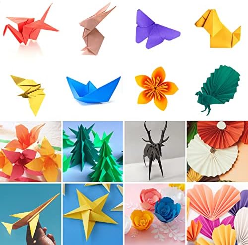 Оригами Хартија 50 Бои 100 Листови 6 х 6, Двострани Боја Оригами Комплет за Занаети &засилувач; Уметност, Овозможи Лесно &засилувач;