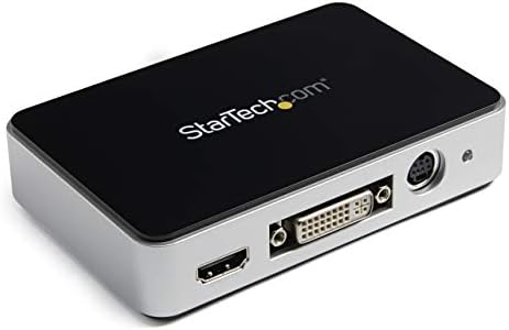 StarTech.com HDMI Уред За Снимање Видео - 1080p-60fps Картичка За Снимање-USB Видео Рекордер-Со HDMI DVI VGA Black