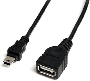 StarTech.com 1 ft МИНИ USB 2.0 Кабел-USB а До Мини Б F/M-USB кабел-USB ДО Мини-USB Тип Б-USB 2.0-1 ft-црно-USBMUSBFM1