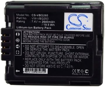 Камерон Сино Нова замена батерија одговара за Panasonic GS98GK, H288GK, H48, H68GK, HDC-HS100, HDC-HS20K, HDC-HS250K, HDC-HS300K, HDC-HS700K,