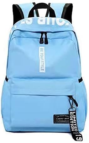 Столче корејски обичен ранец дневен пакет лаптоп торба колеџ торба торба торба торба за девојчиња, сина боја