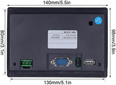 Екранот на допир на Kadimendium PLC, 480x272px 4.3in TFT LCD Industrial HMI екран на допир Брз БЕЗБЕДНИК ЗА БЕЗБЕДНОСТ БЕЗБЕДНОСТ