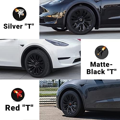 Klutchtech 2020-2023 Tesla Model y Hubcaps - 19 инчи гемински тркала Обловува OEM тркала капачиња 19 '' überturberine Wheel Hub