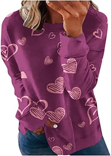 Врзани бои за џемпери за жени за жени лабави вклопуваат врвови за пулвер со долги ракави кошули со маички есен зимски обичен фустански