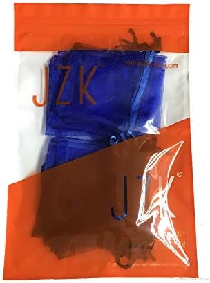 JZK 50x Сина органза торби за забави за забава торби конфети торбички торби за подароци, 7х9 см, за бонбони, мал накит, подарок, мониста,
