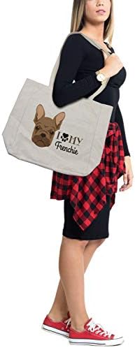 Торба за купување торба за булдог, дизајн на мојата француска калиграфија со портрет на кучиња и печата за шепа, еколошка торба за еднократно