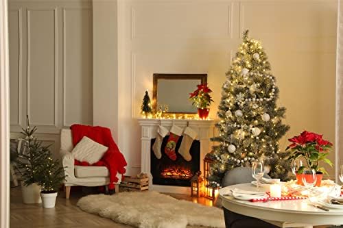 Каролина богатства LH9346-CS Dachshund црвени и зелени снегулки празник Божиќ Божиќно порибување, камин виси чорапи Божиќна сезона забава Декорации