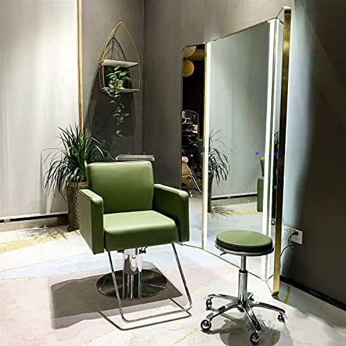 DFONCE бербер стол Класичен фризури за фризури стол модерна фризерска лифт салон за вртење столчиња зелена коса бербер стол висина прилагодлива