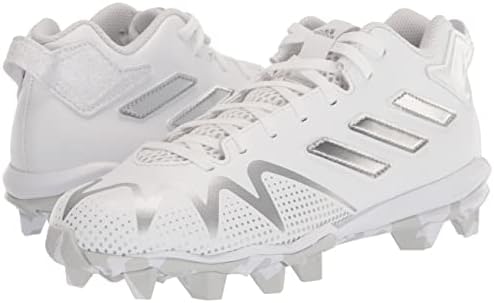Адидас Фрак Спарк МД-Тим Фудбалски чевли, бело/сребрена металик/чиста сива боја, 6 американски унисекс големо дете