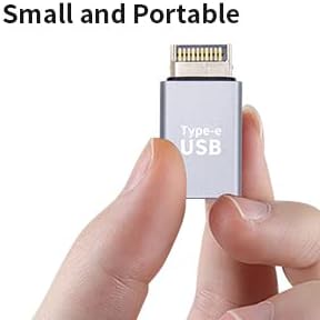 Poyiccot USB 3.1 заглавие на предниот панел, 2Pack 10Gbps 3A USB 3.1 тип E машки до USB 3.0 Femaleенски конвертор за компјутерска матична