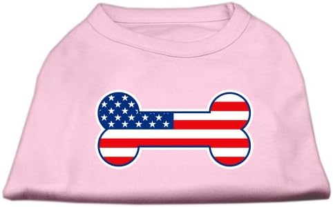 Производи за миленичиња миленичиња во форма на коски во форма на американски знамиња за печатење, светло розово xxxl