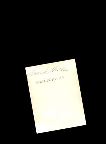 Френк Хилер потпиша гроздобер во оригиналниот 3x5 фото -автограм 3x5 Минеаполис Милерс