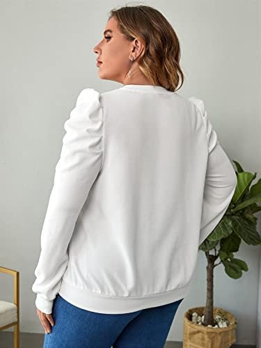 Женски џемпери на Glowpixie плус цврсти џемпери за џемпери на ракав