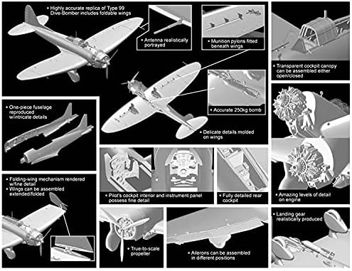 Модели на сајбер хоби Aichi Type 99 Val Dive-Bomber Midway 1942 Plastic Model комплет, скала 1/72