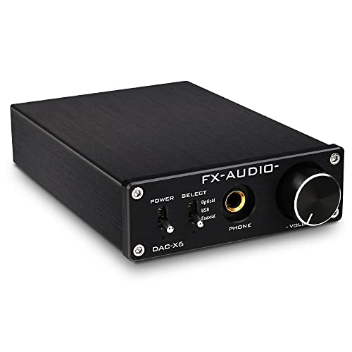 FX-AUDIO DAC-X6 Mini HIFI 2.0 дигитален аудио декодер DAC влез USB/коаксијален/оптички излез RCA/слушалка засилувач 24bit/96kHz DC12V